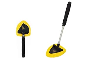 Vivo Technologies Extendable Car Window Cleaner,49cm Glass Cleaner Windscreen Demister Tool, Cleaner Brush with Detachable Handle Cleaning Wand Tool and Microfiber Cloth Demister Pad