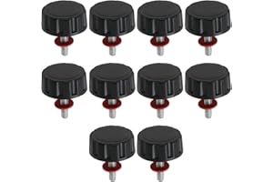 The Lord of the Tools 10pcs Fishing Reel Handle Screw Caps For Handle Grip Black Fishing Reel Handle Nut Fishing Spining Reel Knob Screw Fishing Spinning Reel Handle Screw Caps