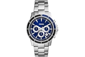 Fossil Watch for Men Briggs, Quartz Chronograph Movement, 42 mm Silver Stainless Steel Case with a Stainless Steel Strap, CH2927