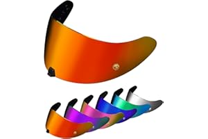 ‎PSLER PSLER Helm Visier für EXO 520 1400 R1 - Verspiegelt Helmvisier für Scorpion EXO 391 520 1400 R1 Getöntes Visier Motorradhelm Zubehör Ersatz(Dunkelrot)