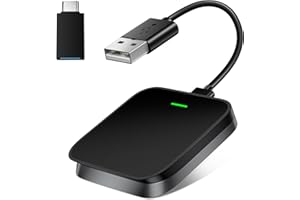 BESTYKS CarPlay - Adattatore wireless 2024 Upgrade Wireless CarPlay Dongle Convertire in fabbrica Cablato CarPlay a Wireless, compatibile con auto dal 2015 e iPhone iOS 10+ (adattatore Android Car Adapter)