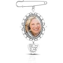 Set Di 2 Ciondoli Portafoto Per Bouquet Da Sposa Con Scatola - Spille Commemorative Fai Da Te