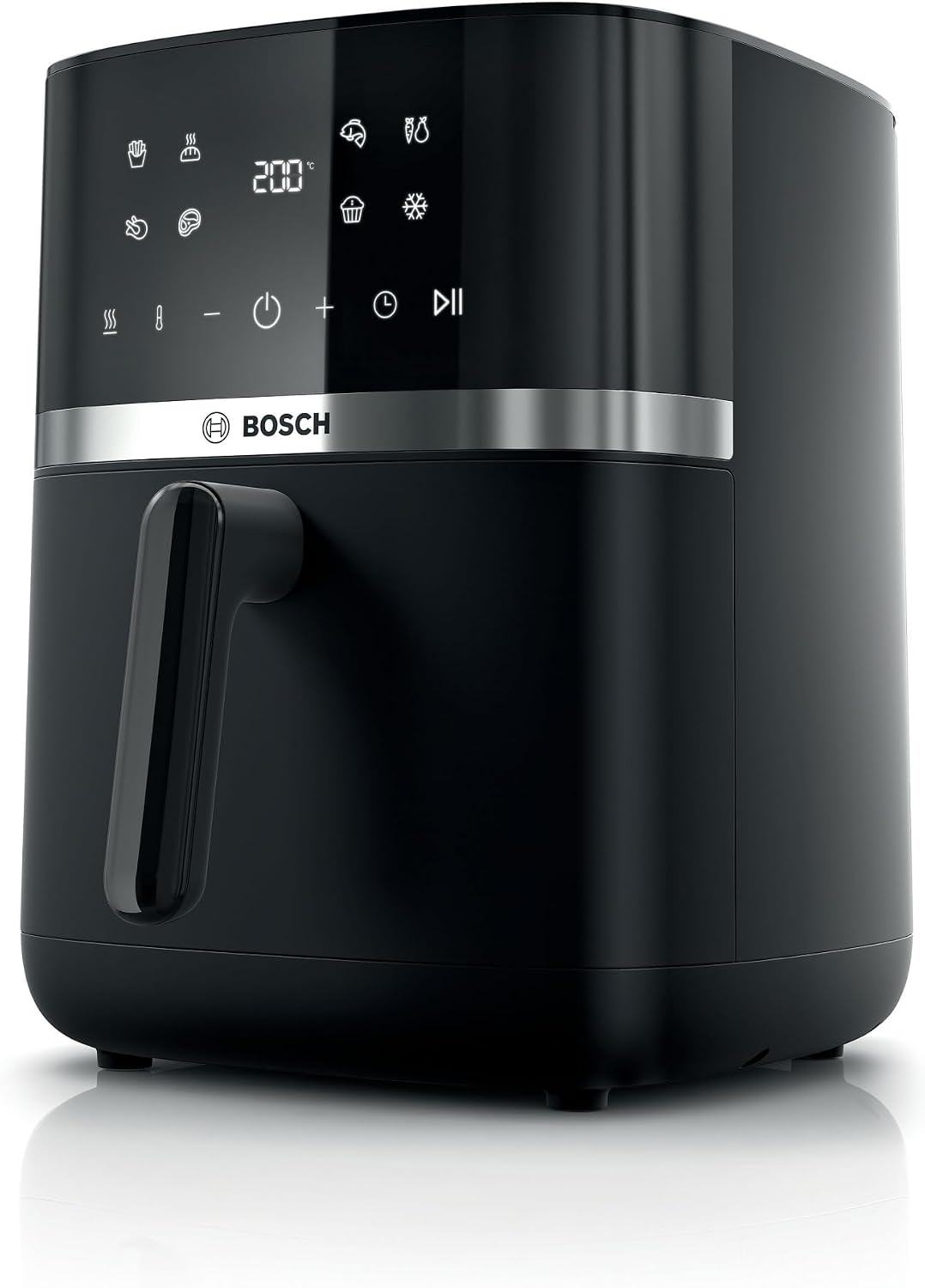 Bosch - Freidora de aire Serie 4 XL, capacidad de 6,1 L, 7 programas. Cocinado más rápido, Negro, MAF462B0, Air Fryer