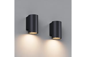 Klighten 2 st utomhusvägglampor IP65, ytterlampor, yttre väggbelysning aluminium modern vägglampa för trädgårdsentré terrasse