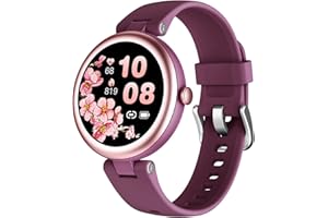 SHANG WING LYNN Smartwatch Donna Orologio Fitness Sportivo Smart Watch Tondo Quadrante Android iOS Activity Tracker Cardio SpO2 Impermeabile IP68 Sfondo Personalizzabile Ciclo Mestruale Timer Viola