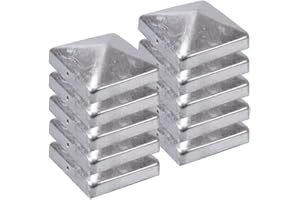 H2I 10 tappi di copertura per pali di recinzione, zincati