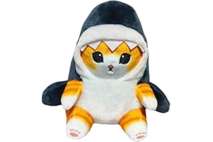 APDDHJ Cute Shark Cat Fried Shrimp Cat Plush Doll Shark Cat Plush Toys, Cuddly Soft Toy for Girls and Boys,Beautiful Room Car Bag Decoration Pendant 22cm