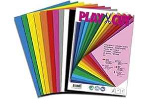 PLAY-CUT PH12300-99 - Lot de 50 feuilles de papier couleur - Format A3-130 g/m² - 10 couleurs
