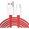 Sounce 2 Meter 80W Charging Cable USB to Type C Warp Charger SuperVooc/Dash Fast Charge Cable for Oneplus 11,11R,10 Pro,10R,10T,9RT,9R,8R,8T Charge Cable for 6/6T/7/7T,Nord,Ce2 Lite 5G,Ce 3 5G, Red
