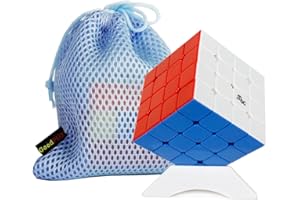 Oostifun FunnyGoo YongJun YJ MGC4 4x4 Magic Cube Puzzle MGC 4 M Versión 3D Turning Cube + Cube Stand y Cube Bag (Stickerless Multicolour)