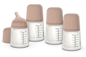 Suavinex, Pack 4 Biberons Anti-Colique Zero Zero, Tétine à Débit Adaptable (A) en Silicone, Bébés +0 Mois et Nouveau-nés, Spécifique Allaitement Maternel, Lait Maternel et Poudre, 180 ml, Medium