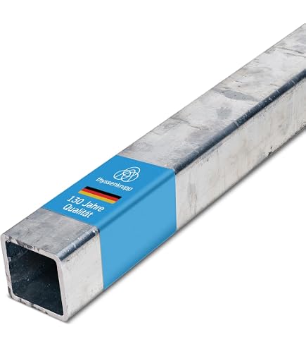 Stahl-Shop24 Rechteckrohr Verzinkt – 60x40x2mm, Länge 1500mm, S235JRH Feuerverzinkt Für Konstruktionen & Zäune