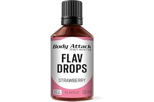 Arôme Flav Drops par Body Attack - 50 ml - Gouttes aromatisées sans calorie - Pour édulcorer et aromatiser des boissons protéinées, du fromage blanc