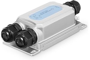 BINARDAT Switch passthrough Gigabit PoE per esterni, 1 PoE in 2 PoE Out Extender, IEEE802.3af/at/bt PoE alimentato da 90 W, Ethernet 10/100/1000 Mbps, montaggio a parete IP67 impermeabile Plug and Play