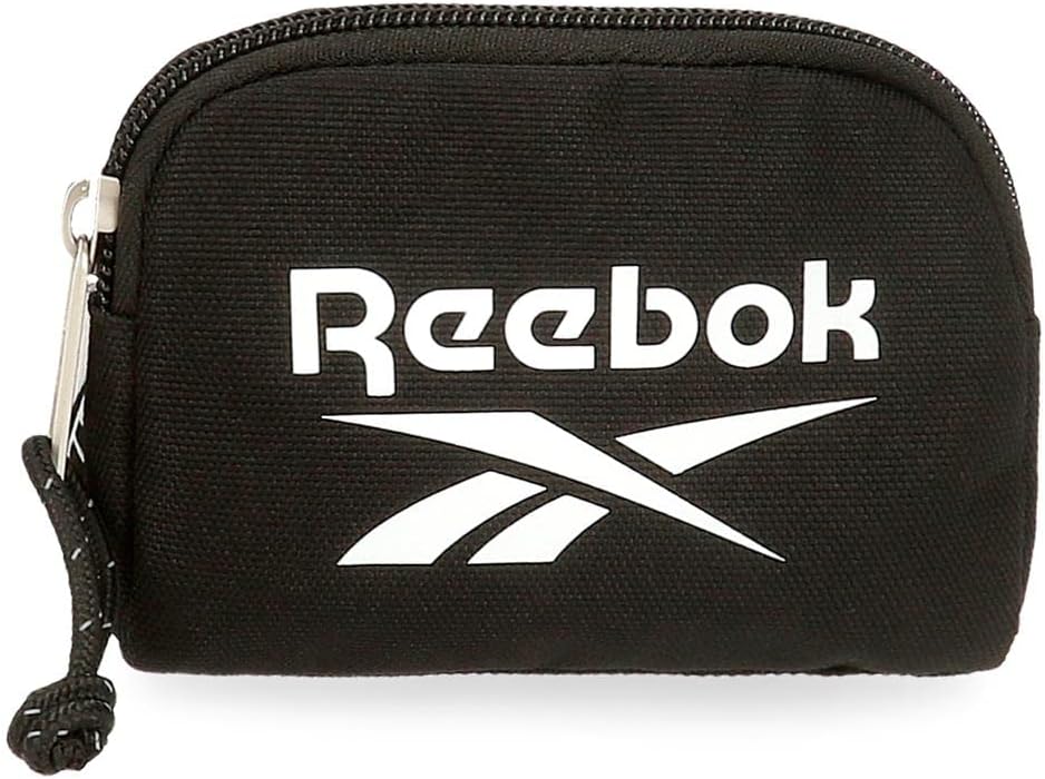 Reebok Boston Monedero Negro 12x8x2 cms Poliéster