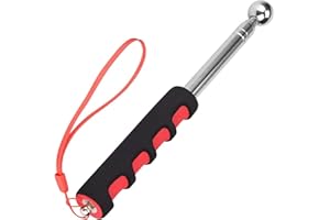 COMIOKE 120cm Retractable Self Defense Stick - Thick Adjustable Telescopic Rod - Hollow Drum Detection Hammer for Home Decoration, Inspection and Self-Defense, Construction