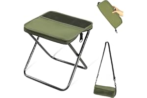 PANYI Foldable Backpack Stool 2-in-1 Portable Camping Chair Folding Stool Camping Mini Outdoor Camping Stool with Carry Bag Supports 120kg for Outdoor Fishing Hiking Travel Garden(Green)