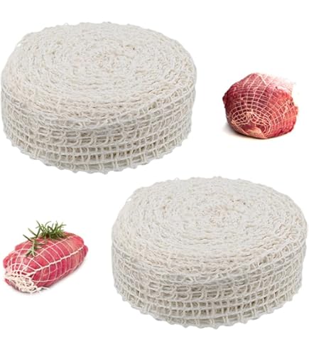 Filet à Viande Rouleau 3 M – élastique, Pour Rôtis, Saucissons, Fumage – Polyester Et Caoutchouc Alimentaire
