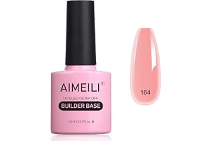 AIMEILI 5 i 1 Nude Builder Base Gel, Clear Sheer Color UV LED Gel Nail Polish för stärkande Gel Nails Repair Reinforcement Extension, långvarig och lätt att applicera - (150) 10ml