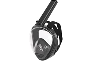 Vitare Máscara de Buceo para Adultos y Niños, Máscara Snorkel con Tecnología Antivaho y Antifugas, 180°Panorámica Careta para Bucear con Soporte de Cámara, Gafas Buceo de Cara Completa