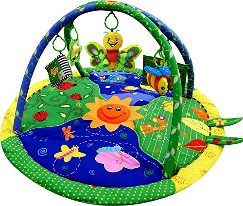 Just4baby Light & Musical Garden Bug Firefly - Alfombrilla de juegos para bebé