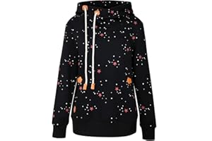 Cassiecy Damski sweter z kapturem, zimowy, z długim rękawem, bluza z kapturem, bawełna, zapinana na zamek błyskawiczny, kurtka zimowa, płaszcz, odzież wierzchnia, Z_czarny, S