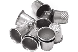 BFLKY 10PCS Thimbles Multi Size Finger Protector Sewing Quiting Handmade Craft Tool