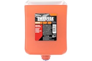 DEB Swarfega Orange Hand Wash, Solvent-Free Heavy Duty Hand Cleaner with Natural Scrub and Moisturisers, Gentle on Skin 4L Cartridge