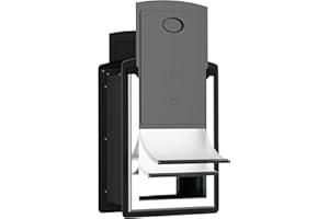 ClawJaw Doggy Door for Wall, Metal Frame and Telescopic Tunnel Pet Door, Double-Sided Wind Deflector and Magnetic Flaps, Easy to Install, Black (Pets Up to 40 Lb)-Medium