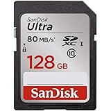 SanDisk SDSDUNC-128G-GZFIN Ultra SDXC Memory Card Up to 80 MB/s, Class 10, U1 FFP, 128 GB, Black/Grey