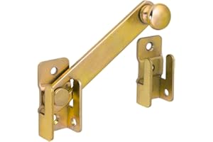 Gedotec Gartentorfalle gelb verzinkt Tor-Verschluss 120x20 mm | Stahl Tür-Verschluss zum Schrauben Verriegelung Riegel | 1 Stück - Torfalle Gartentor Überwurf Metall mit Gegenstück