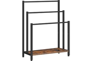 ‎HOOBRO HOOBRO Handtuchständer, Handtuchhalter Freistehend für Badezimmer, Handtuchleiter stehend mit 3 stangen, für Badetücher, Kleidung, Decken, Zeitungen, platzsparend, Industriestil EBF06LB01