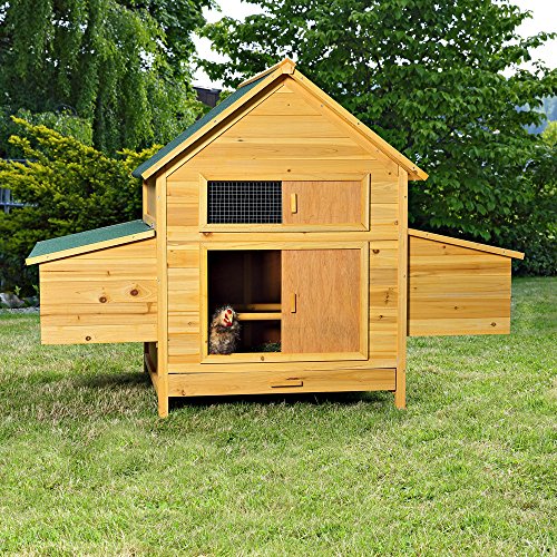 XXL Hühnerstall Hühnerhaus Kaninchenkäfig Hasenstall Kaninchenstall für draußen - 2