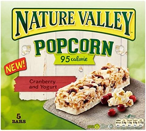 Ntr Valy Popcrn Cranbery &amp;Yogurt Bar 5 X 20G