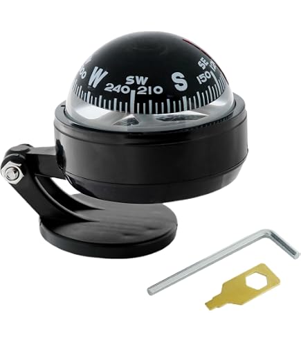 thumbnail image 2 of Car Compass Portable Automotive Compass Ball Dashboard Compass For Auto Boat Truck 2 of 10