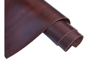 QINGMAI Rindsleder, Werkzeug Nähen Handwerk, Leder, quadratisch, 1,8-2,0 mm dick, Rindsleder, Hobby-Pferd, Handwerkskunst, Leder-Zubehör LEDERSTÜCKE … (Wein, 6"x12")