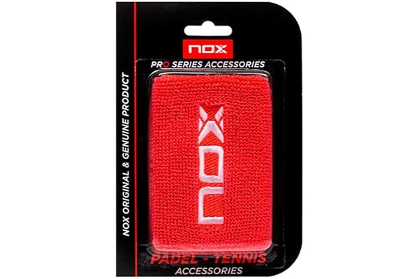 Blister (2 UDS) MUÑEQUERA NOX Roja Logo Blanco MUROBL2UD