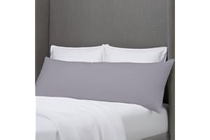 HOMETEX 5ft Long Bolster Pillow with Cover - Pregnancy Body Support Cushion (Grey)