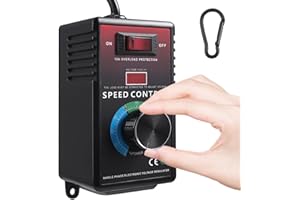 VIHBRAI Speed Controller, AC 220V-240V Motor Fan Speed Controller 15A Max 4000W Power Electronic Voltage Regulator with LED Display, Temperature Speed Dimmer for Angle Grinder/Blower/Electric Drill