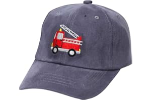 Besforta Nette Feuerwehrauto Stickerei Kinder Baseball Caps Einstellbare Gewaschene Baseball Hüte für Jungen Mädchen
