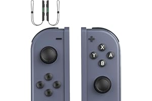 JeckBin Switch Controller Compatible with Switch/Lite/OLED, Replacement L&R Joystick Controller for Switch with Motion Control,6-Axis Gyro, Dual Vibration- Grey