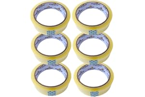 HOMEBAY 6 Pack - Cellotape Rolls Strong Clear Packing Tape Extra Long | Packaging Sellotape Transparent Stationary Gift Wrap Tape Refill 24mm x 40m