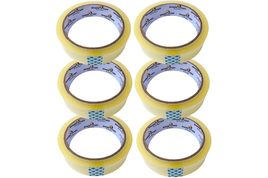 6 Pack - Cellotape Rolls Strong Clear Packing Tape Extra Long | Packaging Sellotape Transparent Stationary Gift Wrap Tape Refill 24mm x 40m