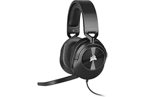 Corsair HS55 Surround Casque de Jeu Filaire Multiplateforme Léger - Son Surround Dolby 7.1 - Compatible iCUE - PC, Mac, PS5, PS4, Xbox, Nintendo Switch, Mobile - Carbone