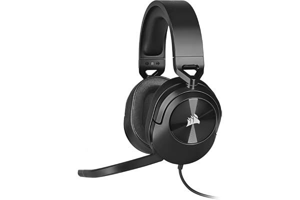 Corsair HS55 Surround Casque de Jeu Filaire Multiplateforme Léger - Son Surround Dolby 7.1 - Compatible iCUE - PC, Mac, PS5, PS4, Xbox, Nintendo Switch, Mobile - Carbone