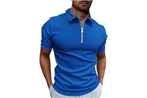 SHZFGUI Blouse Homme Grandes Tailles Chemise Polyester Frais col Revers Travel Été Plissé Chemisie Homme Uni Manches Courtes Confortable Confortable