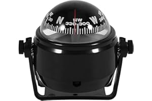 YOSOO HEALTH GEAR Voyager Compass, Marine Electronic Compass, Voyager Bracket Mount Compass, Navigation Bracket Mount para indicar la dirección con precisión, se Adapta a automóviles, embarcaciones(Negro)