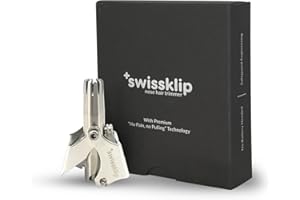 Swissklip Nose Hair Trimmer for Men I Manual Nose Hair Trimmer for Women I Stainless Steel Nose Hair Remover for Men & Women I Easy to Use Ear Hair Trimmer I Keep Your Nose Neat and Clean!