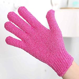 2 Pairs Exfoliating Gloves Cleansing Scrubber Bath Mitts Shower Gloves - Image 2