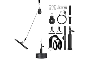 ‎VINTEAM VINTEAM Latzug Unterarmtrainer Set, Fitness Armtrainer Kabelzug Latzugturm Unterarmtrainer Latzug Griff Riemenscheibensystem Arm-Krafttraining Handgelenk-Trainer für Homegym Workout